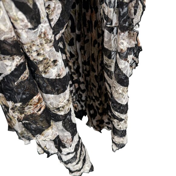 Vintage Alberto Makali Dress Medium Brown Zebra Leopard Nylon Blend Boho - Picture 8 of 8